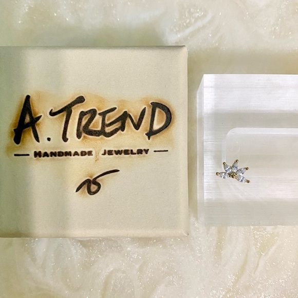 Jewelry - Elegant Gold S925 Flower cartridge Stud Earring